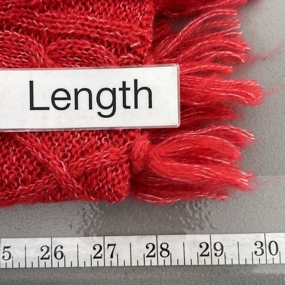 Prana Sweater Women's S Small Red Cable Knit Pullover Long Sleeve Tassles - Picture 14 of 14